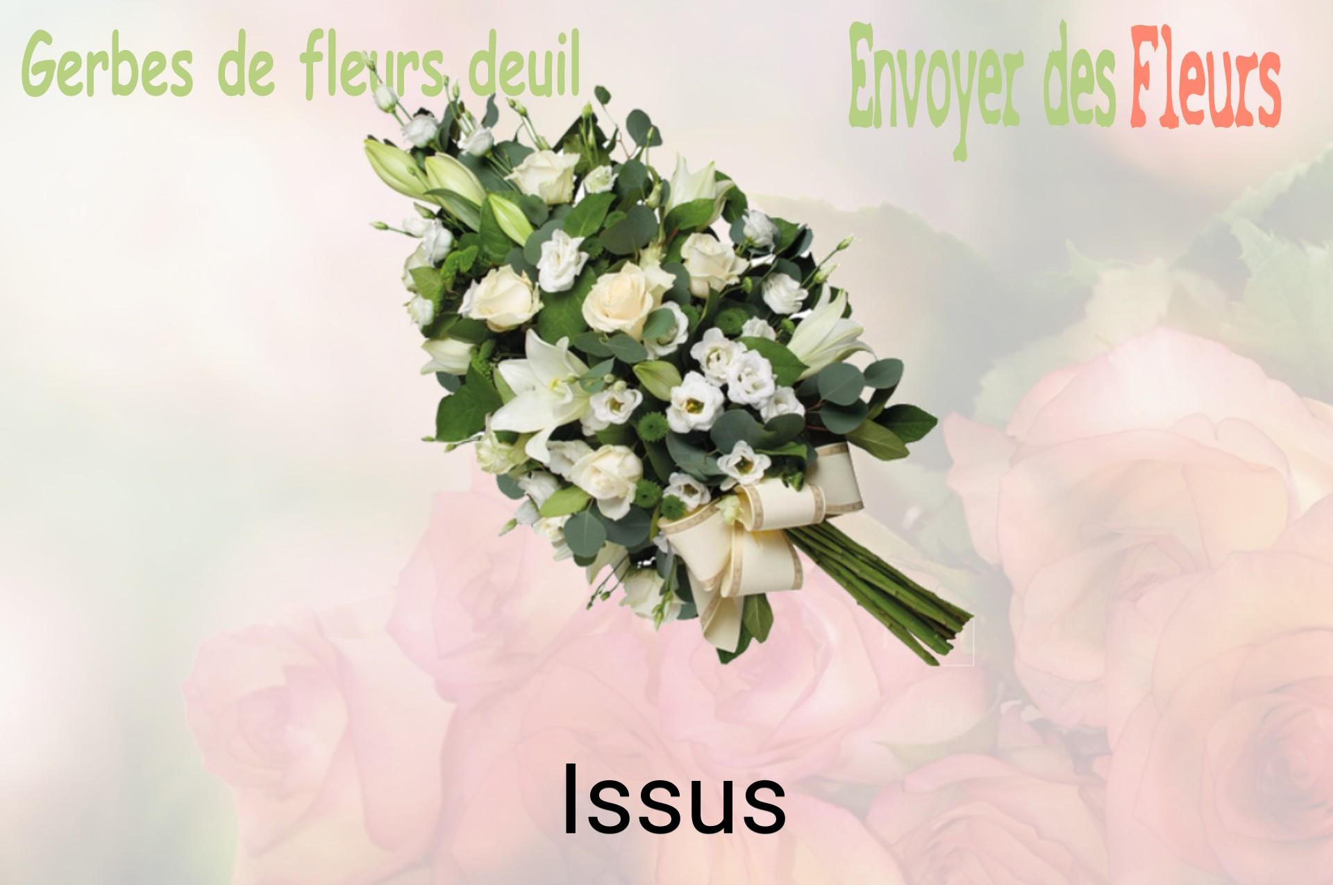Gerbe de fleurs de deuil livrée à Issus
